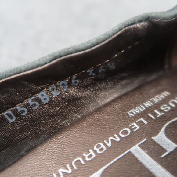 AGL Shoes Womens 36.5 Ballet Flats Ruffle Cap Toe Leather Metallic Fashion Grey - Picture 15 of 15